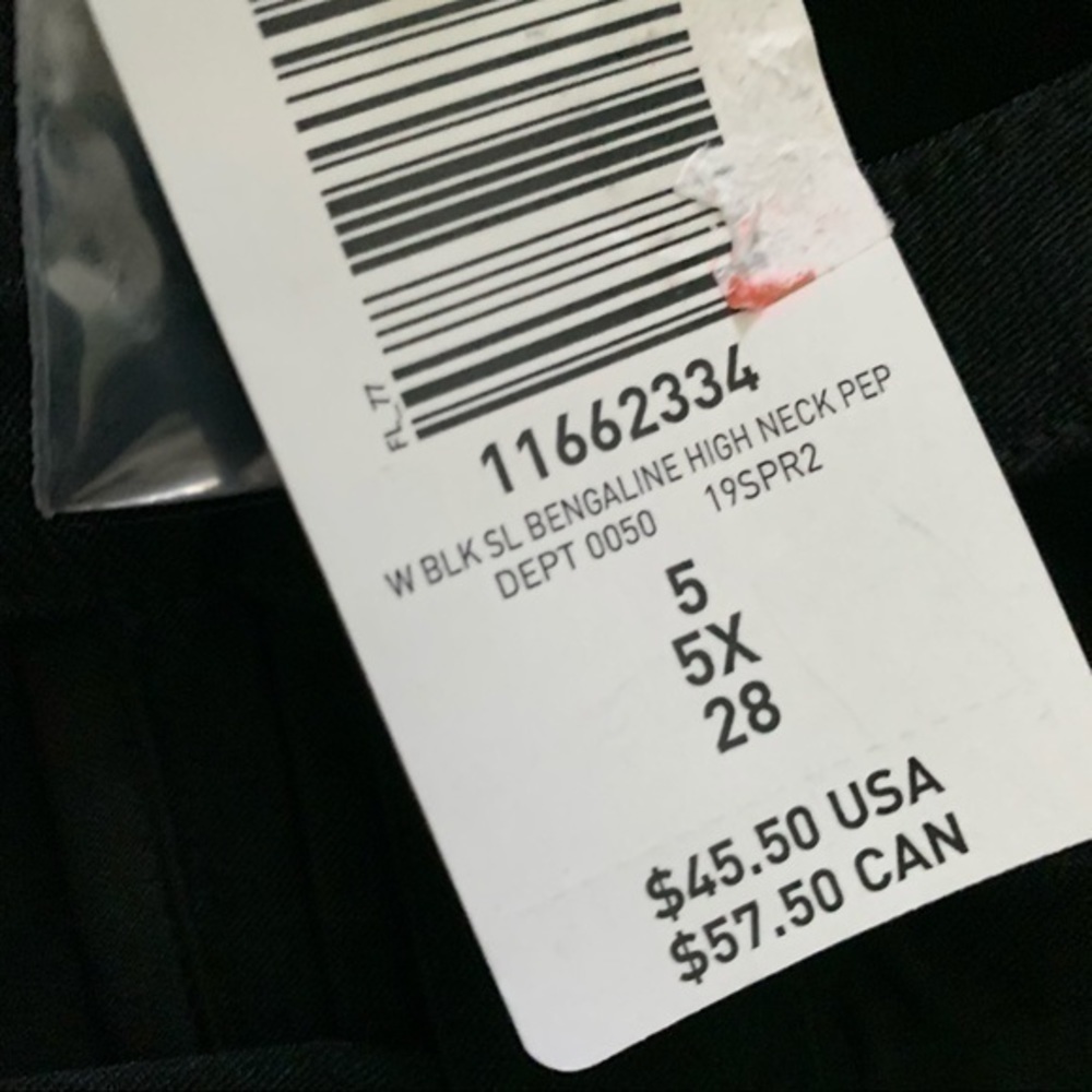 NWT Torrid size 5 black peplum top - Picture 6 of 10